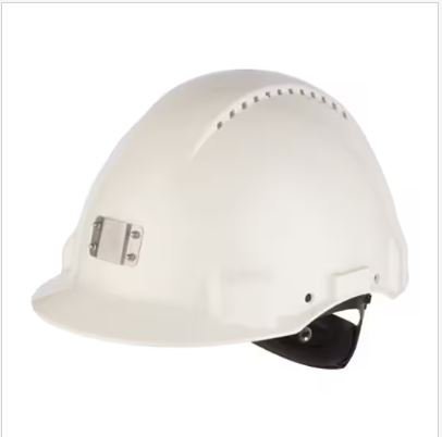 CAPACETE BRANCO VENTILADO C/SUPORTE LANTERNA APERTO RODIZIO REF.G3000NUV-10-VI