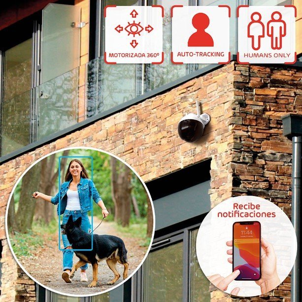 ENERGEEKS - Câmara Wi-Fi motorizada exterior 4MP Defender III
Detecção de movimento com filtro de humanos
Detecção de som
Rastreamento automático horizontal
Sirene e luzes LED incluídas
ONVIF - Image 4
