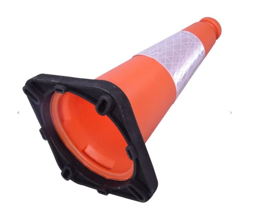 CONE SINALIZAÇÃO POLIETILENO BASE BORRACHA FAIXA REFLETORA 75CM REF.5475 - Image 2