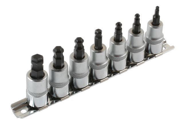 CONJUNTO HEXAGONAL NA EXTREMIDADE ESFÉRICA AJUSTADA 3/8"D 7PC - Image 2