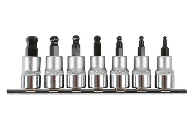 CONJUNTO HEXAGONAL NA EXTREMIDADE ESFÉRICA AJUSTADA 3/8"D 7PC - Image 3