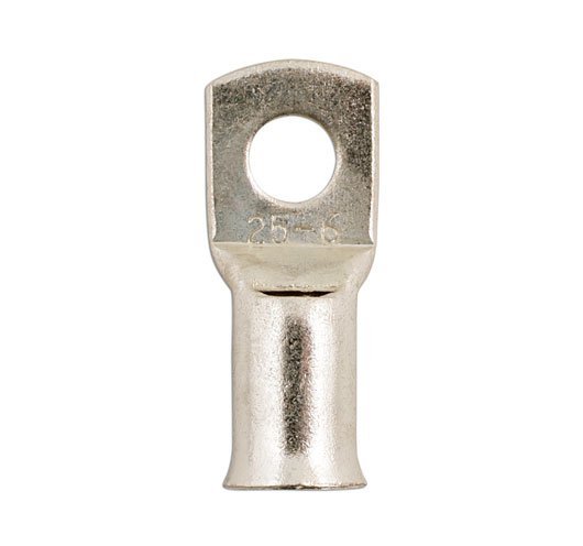 TERMINAIS DE TUBO DE COBRE 25MM² X 6,0MM, PACOTE COM 20 UNIDADES