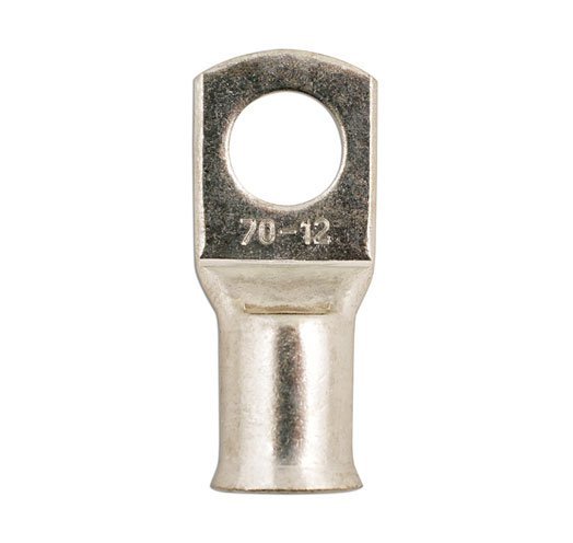 TERMINAIS DE TUBO DE COBRE 70MM² X 12,0MM, PACOTE COM 10 UNIDADES