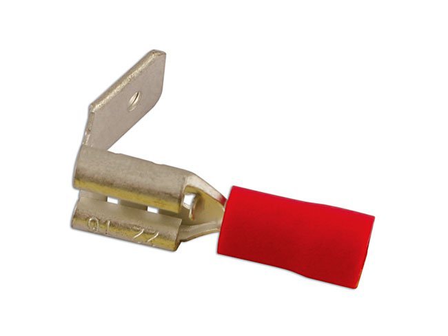 TERMINAL PIGGYBACK VERMELHO 6,3 MM, 100 UNIDADES