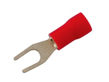 TERMINAL DE GARFO VERMELHO 3,7 MM, 100 UNIDADES