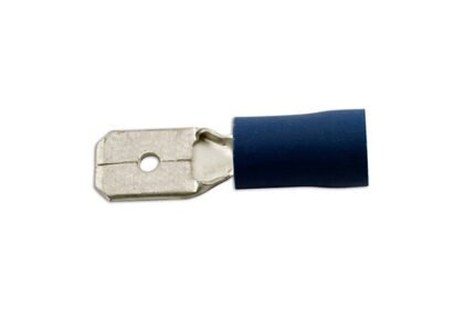 LÂMINA MACHO AZUL 6,3 MM, PACOTE COM 100 UNIDADES