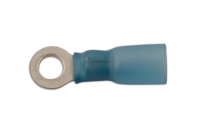 TERMINAL DE ANEL TERMORRETRÁTIL AZUL 4,0 MM, PACOTE COM 25 UNIDADES