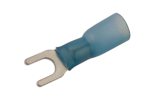 TERMINAL DE GARFO TERMORRETRÁTIL AZUL 4,0 MM, 25 UNIDADES - Image 2