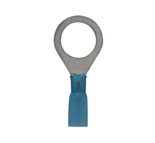 TERMINAL DE ANEL TERMORRETRÁTIL AZUL 12,5 MM, PACOTE COM 25 UNIDADES