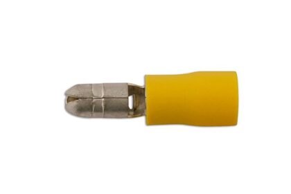 TERMINAL MACHO TIPO BALA AMARELO 5,0 MM, PACOTE COM 100 UNIDADES