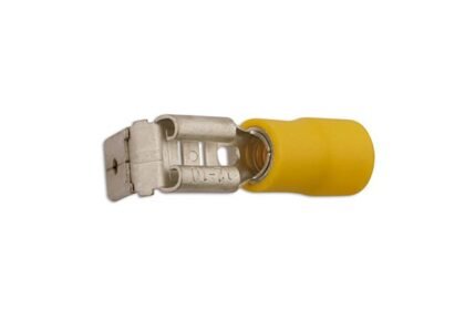 TERMINAL PIGGYBACK AMARELO 6,3 MM, 100 UNIDADES
