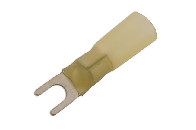 TERMINAL DE GARFO TERMORRETRÁTIL AMARELO 4,0 MM, PACOTE COM 25 UNIDADES - Image 2