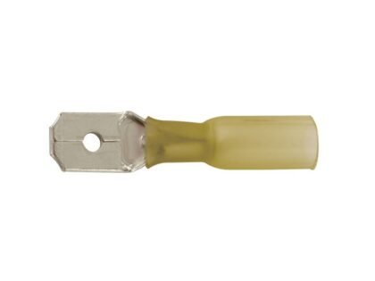CONECTOR MACHO TERMORRETRÁTIL AMARELO DE 6,3 MM (25 UNIDADES)