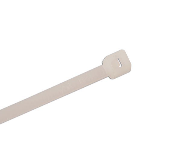 ABRAÇADEIRA DE NYLON HELLERMANN NATURAL 100MM X 2,5MM T18R - PACOTE COM 100 UNIDADES