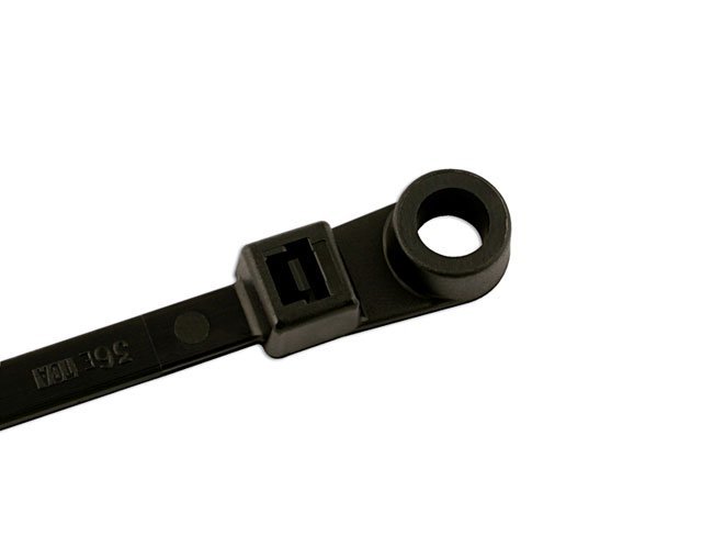 ABRAÇADEIRA DE NYLON PRETA COM CABEÇA DE MONTAGEM, 200 MM X 4,8 MM, PACOTE COM 100 UNIDADES - Image 2