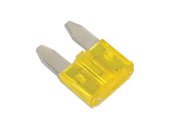 MINI FUSÍVEIS DE LÂMINA 20A, AMARELOS, PACOTE COM 25 UNIDADES - Image 2