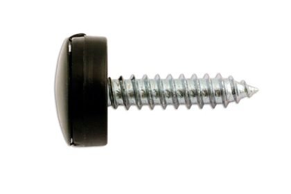 PARAFUSOS DE SEGURANÇA PARA PLACA DE MATRÍCULA, 6 X 20 MM, CABEÇA PRETA, PACOTE COM 100 UNIDADES