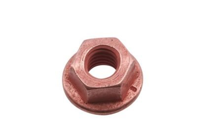 PORCA FLANGEADA E AUTOTRAVANTE M8 X 1,25 X 13 MM COM REVESTIMENTO DE COBRE, CONJUNTO DE 5 PEÇAS