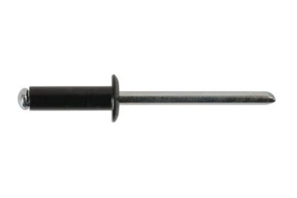 REBITES PRETOS COM FLANGE PADRÃO, 3,2 MM X 8 MM, PACOTE COM 100 UNIDADES.