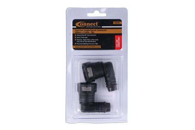CONECTORES RÁPIDOS DE LINHA DE COMBUSTÍVEL COM ÂNGULO DE 90° 18 X 15 MM (2 UNIDADES) - Image 2