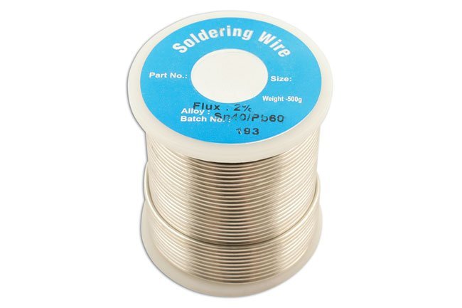 FIO DE SOLDA 18 SWG/1,2 MM, CARRETEL DE 0,5 KG, 1 UNIDADE