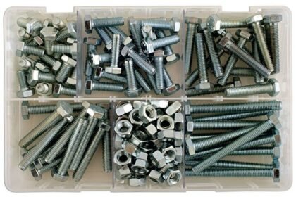 CONJUNTO DE 154 PARAFUSOS E PORCAS M8 X 1,25 SORTIDOS