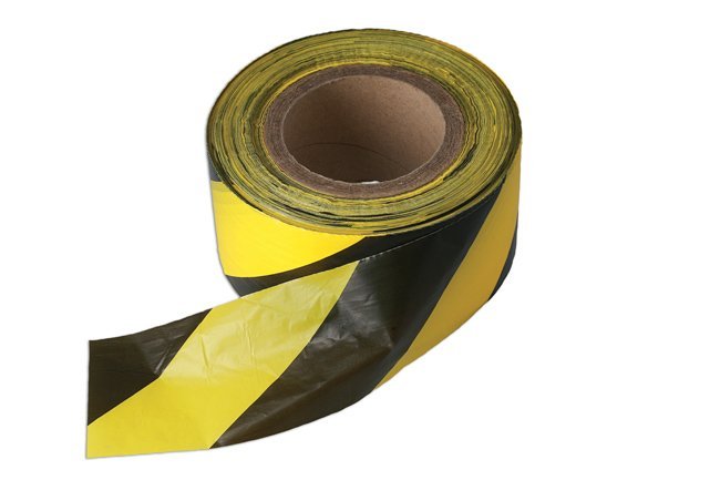 FITA DE BARREIRA PRETA E AMARELA 75 MM X 500 M SEM ADESIVO 1 UNIDADE - Image 3