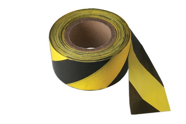FITA DE BARREIRA PRETA E AMARELA 75 MM X 500 M SEM ADESIVO 1 UNIDADE - Image 5