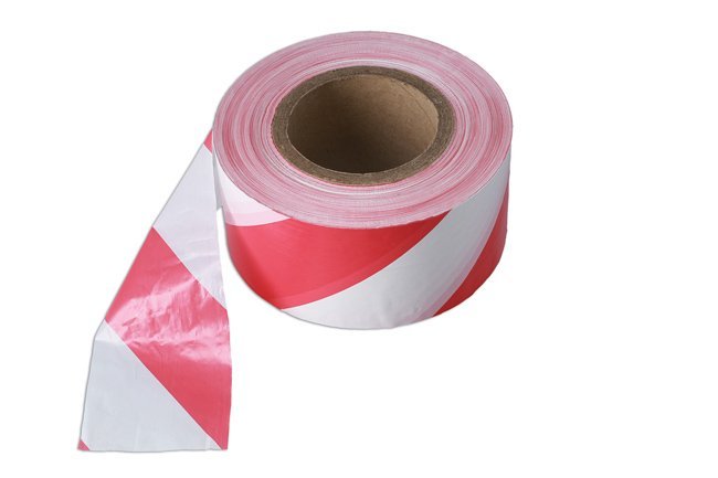 FITA DE BARREIRA VERMELHA E BRANCA 75 MM X 500 M SEM ADESIVO 1 UNIDADE - Image 3