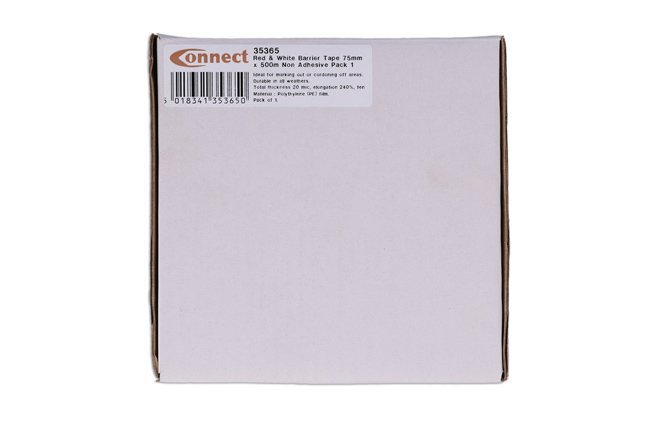 FITA DE BARREIRA VERMELHA E BRANCA 75 MM X 500 M SEM ADESIVO 1 UNIDADE - Image 4