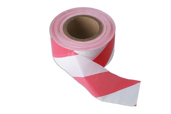 FITA DE BARREIRA VERMELHA E BRANCA 75 MM X 500 M SEM ADESIVO 1 UNIDADE - Image 5