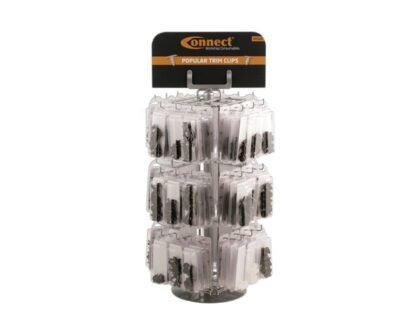 SUPORTE PARA CLIPS DE ACABAMENTO COM EMBALAGENS TIPO CLAMSHELL (108 PEÇAS)