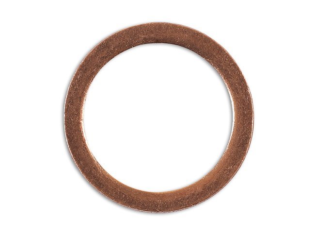 ANILHA PARA BUJÃO DE CÁRTER, COBRE 12 X 16 X 1,5 MM, PACOTE COM 10 UNIDADES