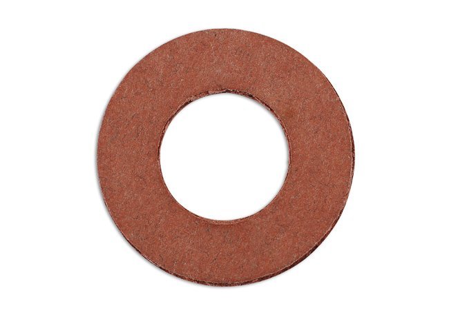 ANILHA DE VEDAÇÃO PARA BUJÃO DE CÁRTER, FIBRA, 12 X 24 X 2 MM, PACOTE COM 10 UNIDADES