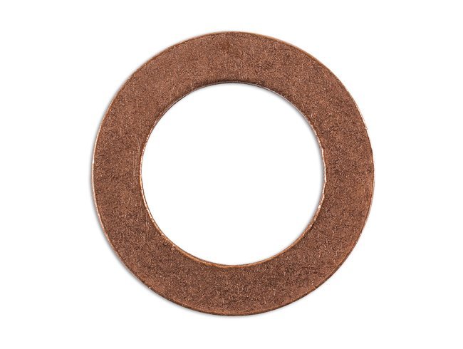 ANILHA PARA BUJÃO DE CÁRTER, COBRE, 16,3 X 25 X 2 MM, PACOTE COM 10 UNIDADES