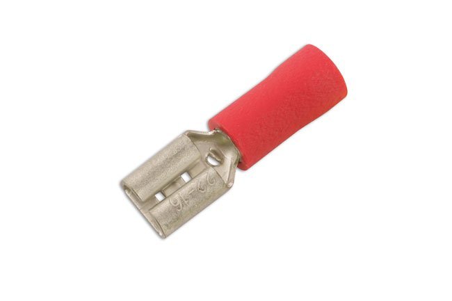 TERMINAL ISOLADO FÊMEA DE ENCAIXE POR PRESSÃO VERMELHO, 6,3 MM, PACOTE COM 10 UNIDADES - Image 3