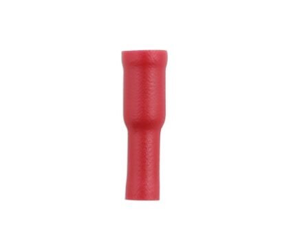 TERMINAL FÊMEA VERMELHO TIPO BALA 4MM, PACOTE COM 10 UNIDADES