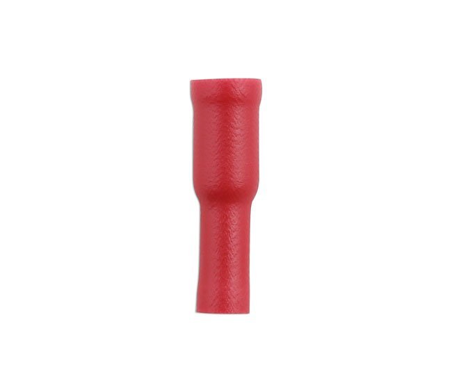 TERMINAL FÊMEA VERMELHO TIPO BALA 4MM, PACOTE COM 10 UNIDADES