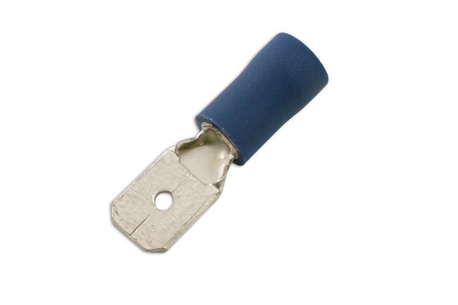 TERMINAL MACHO DE LÂMINA AZUL 6,3 MM, PACOTE COM 10 UNIDADES - Image 3