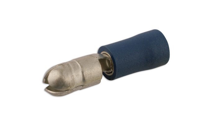 TERMINAL MACHO AZUL TIPO BALA DE 5 MM, PACOTE COM 10 UNIDADES - Image 3
