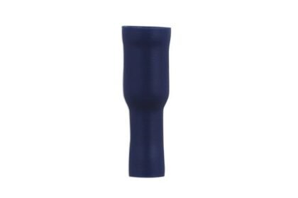TERMINAL FÊMEA AZUL TIPO BALA DE 5 MM, PACOTE COM 10 UNIDADES