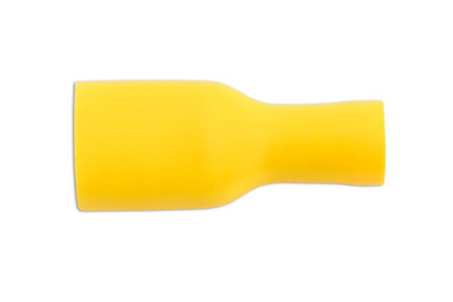 TERMINAL FÊMEA DE ENCAIXE POR PRESSÃO, TOTALMENTE ISOLADO, AMARELO, 6,3 MM, PACOTE COM 10 UNIDADES