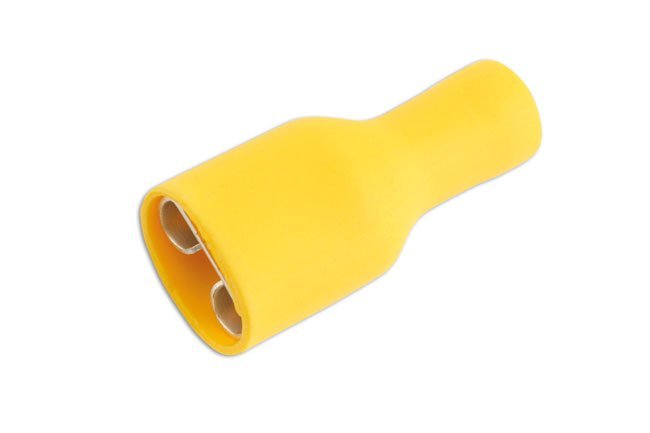 TERMINAL FÊMEA DE ENCAIXE POR PRESSÃO, TOTALMENTE ISOLADO, AMARELO, 6,3 MM, PACOTE COM 10 UNIDADES - Image 3