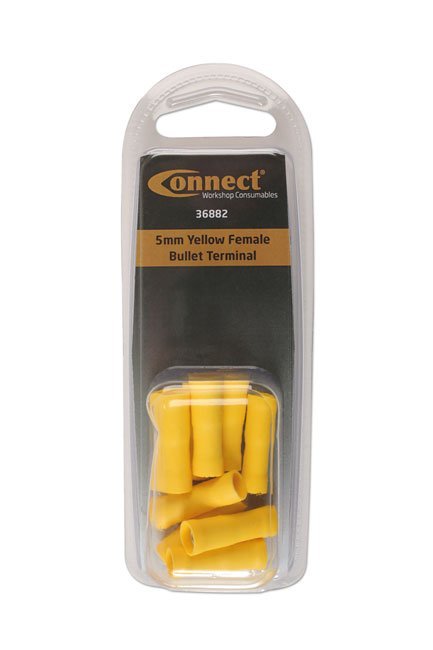 TERMINAL FÊMEA TIPO BALA AMARELO 5MM, PACOTE COM 10 UNIDADES - Image 3