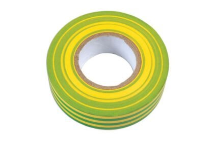 FITA ISOLANTE DE PVC VERDE E AMARELA, 19 MM X 20 M, 1 UNIDADE.