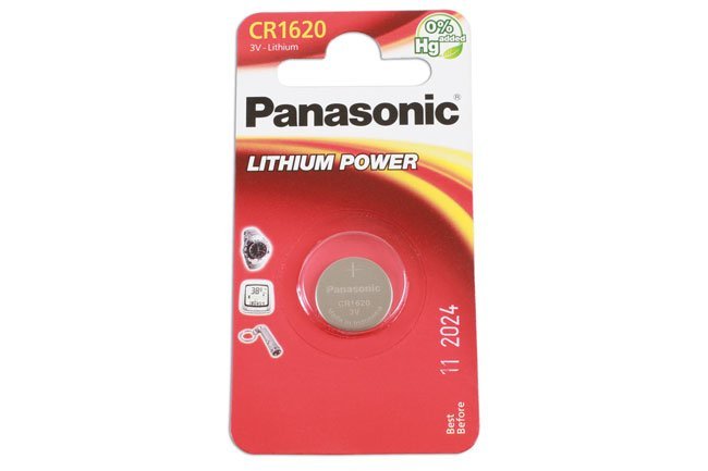BATERIA TIPO MOEDA PANASONIC CR1620 (1 UNIDADE)