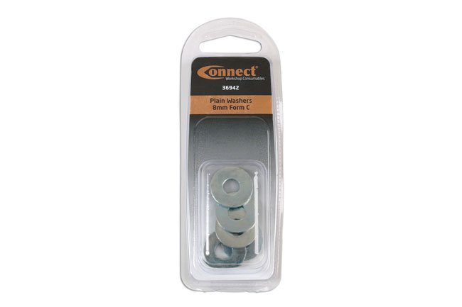 ANILHA LISA DE 8 MM, FORMATO C, PARA SERVIÇO PESADO, PACOTE COM 5 PEÇAS - Image 2
