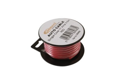 CABO AUTOMOTIVO VERMELHO DE NÚCLEO ÚNICO 28/0,30 3,5 M
