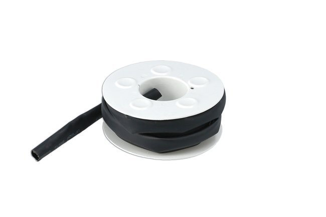 TUBO TERMORRETRÁTIL EM ROLO DE 6,4 MM COM 3 M DE COMPRIMENTO, PRETO.