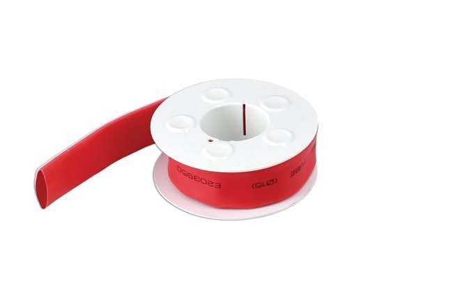 TUBO TERMORRETRÁTIL EM ROLO DE 15 MM (1,22 M) VERMELHO